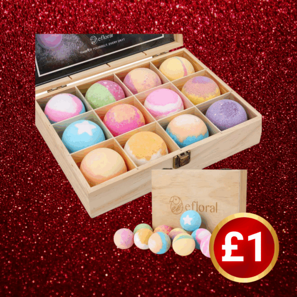 EFLORAL 12 PIECE BATH BOMB SET