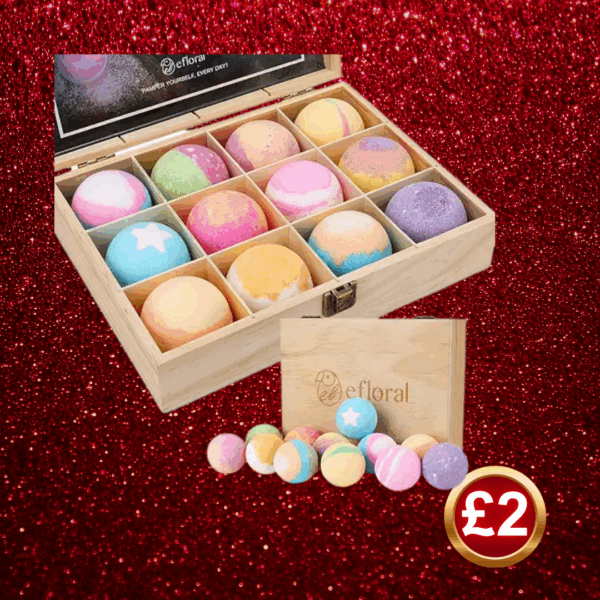 EFLORAL 12 PIECE BATH BOMB SET